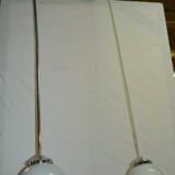Vintage pendant lamp with a white opaline ball