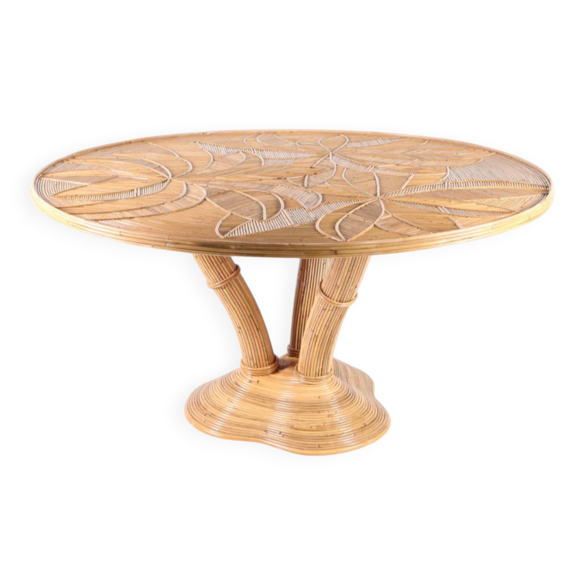 Dining table "palms" in rattan