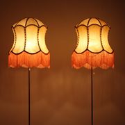 Pair of Bergboms floor lamps, G-024, brass, modern Scandinavian / mid-century style.