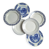 Vintage blue dinner plates