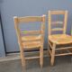 Suite de 4 chaises paillées