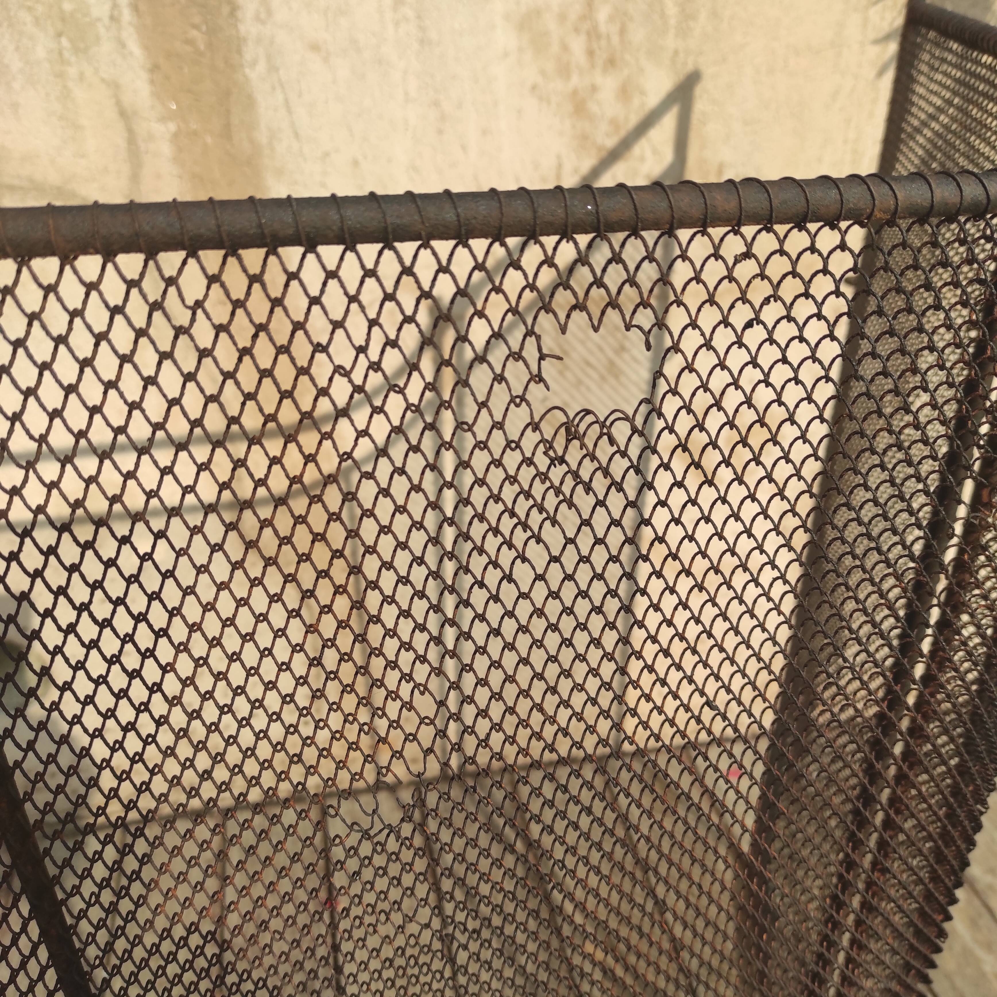 Large old fireplace 3 panels in iron forged height 77 cm