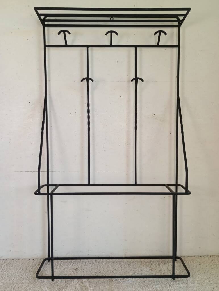 Large modernist wrought iron cloakroom from the 1950s.