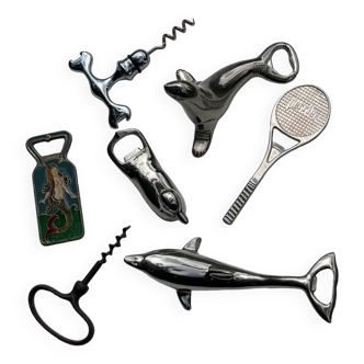Bottle opener and corkscrew collection