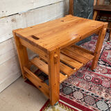 Vintage pine rolling table 70/80