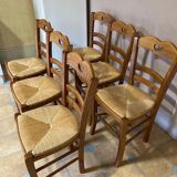 6 rustic chairs