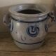 Blue grey stoneware pot