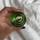 Lot of 6 vintage green glass egg cups from the 1970s.