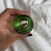 Lot of 6 vintage green glass egg cups from the 1970s.