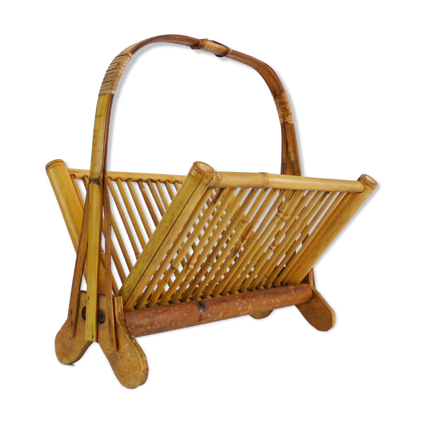 Foldable bamboo vintage magazine door, vintage magazine range. Year 70