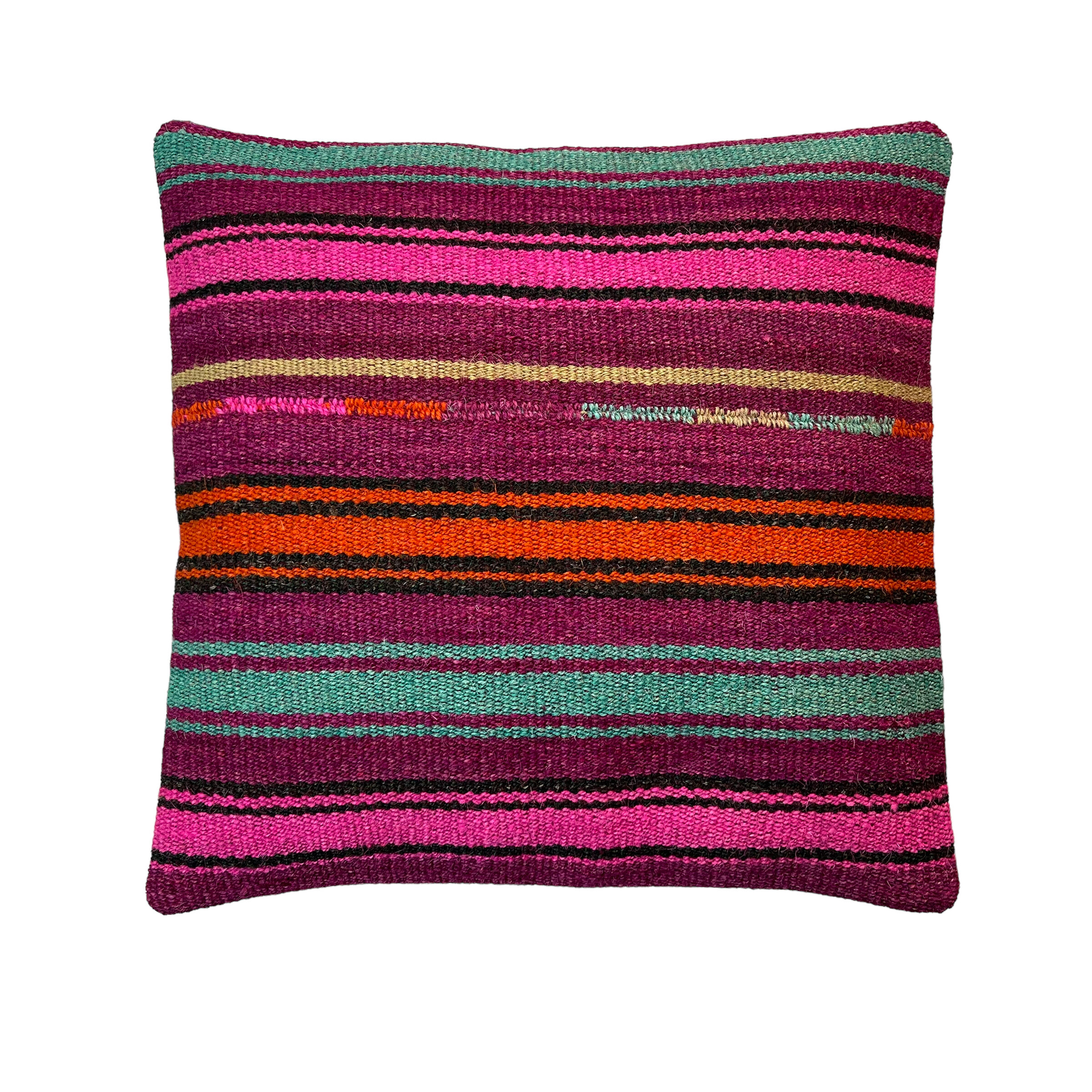 Vintage turkish kilim cushion cover , 40 x 40