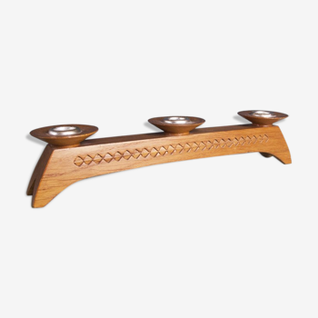 Scandinavian style wooden candlestick