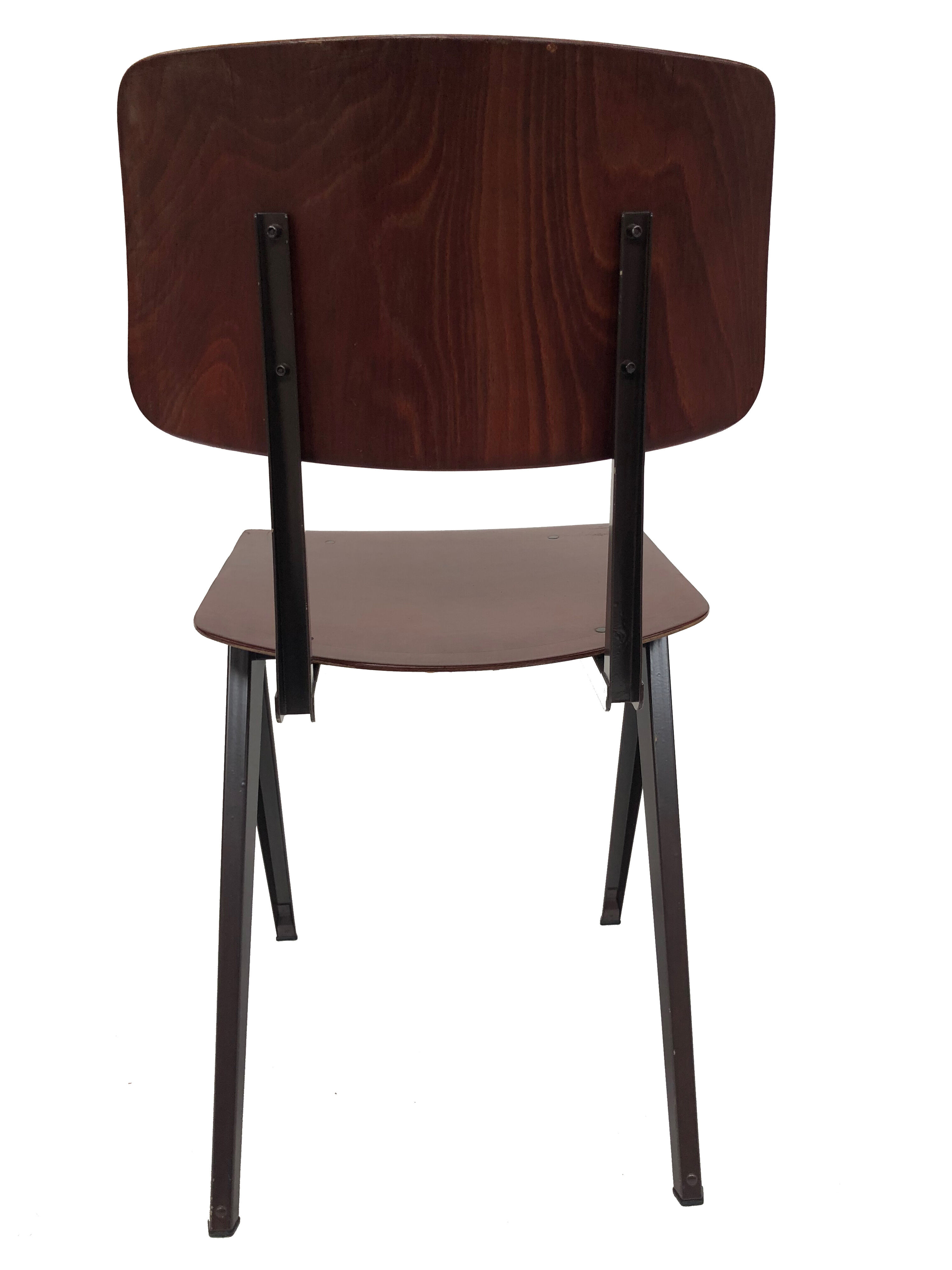 Vintage industrial chair Galvanitas S16 Pagholz Netherlands 60's