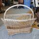 Antique wicker magazine rack