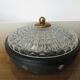 Wall lamp " starred " 2 fires, diamond glass and brass years 50 60