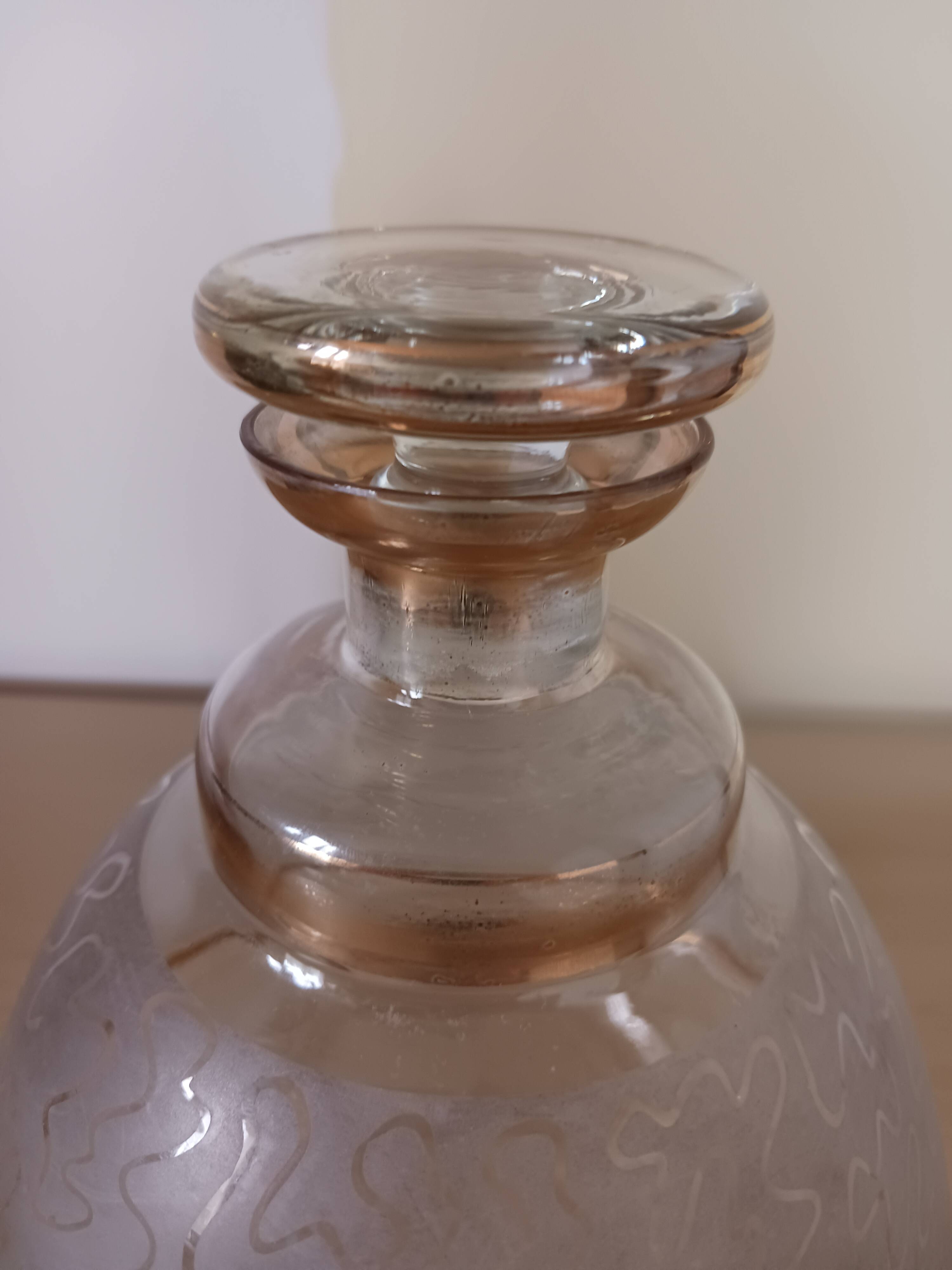 Antique carafe, made of glass.