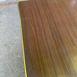 Double-tray rosewood serving trolley on gilded casters, 1970