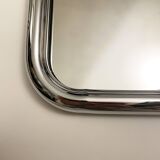 Mirror in chrome tubular steel, from the 70s and 80s 56x56cm