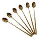 Cuillères à Moka métal doré des 1950