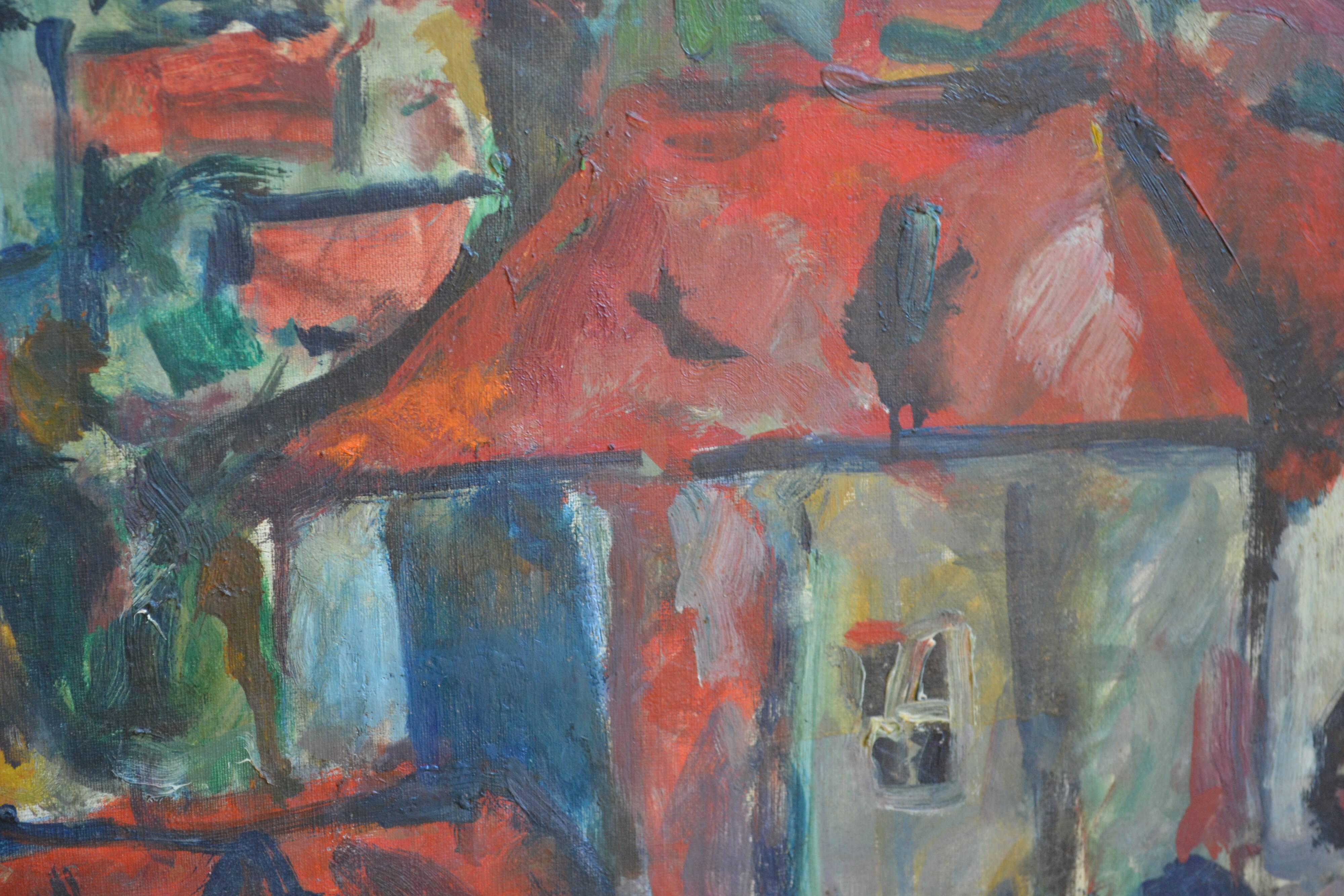 Georges Mathieu Yassef (1943-2024) landscape painting HST