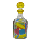 Carafe ou bouteille décorative d'exception des années 1970, signée Luigi Bormioli. Fabriquée en Italie.
