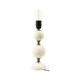 Vintage Table Lamp Frosted Milk Glass Brass Hobnail 1970s