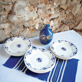 Set of 15 plates 21cm luneville model bastia