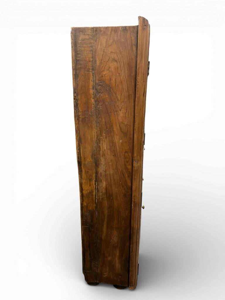 vintage shallow wooden wall cabinet