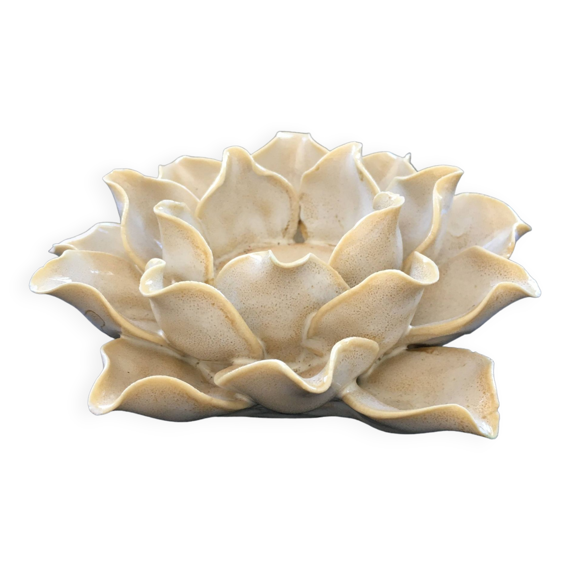 Ceramic flower candle holder