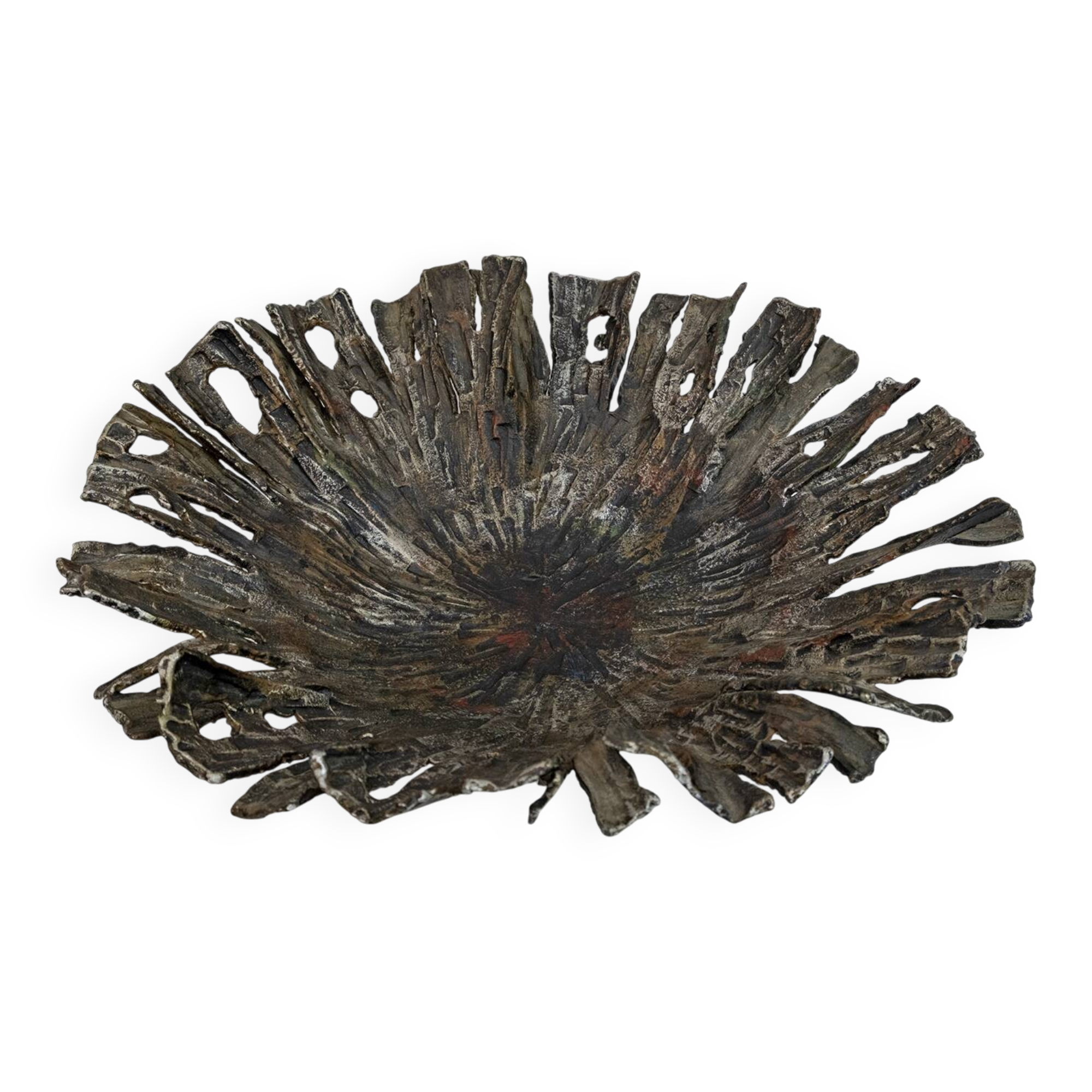 Salvino Marsura Brutalist Forged Iron Centerpieces, 1970s