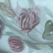 Peinture fixe sous verre signée  H.Garnier