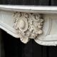 Louis XV style fireplace in white Carrara marble circa 1900