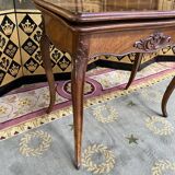 Louis XV style game table in walnut