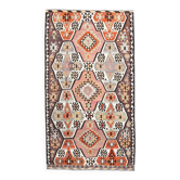 Tapis Kilim bohème gris et marron 6x10, 171x306 cm