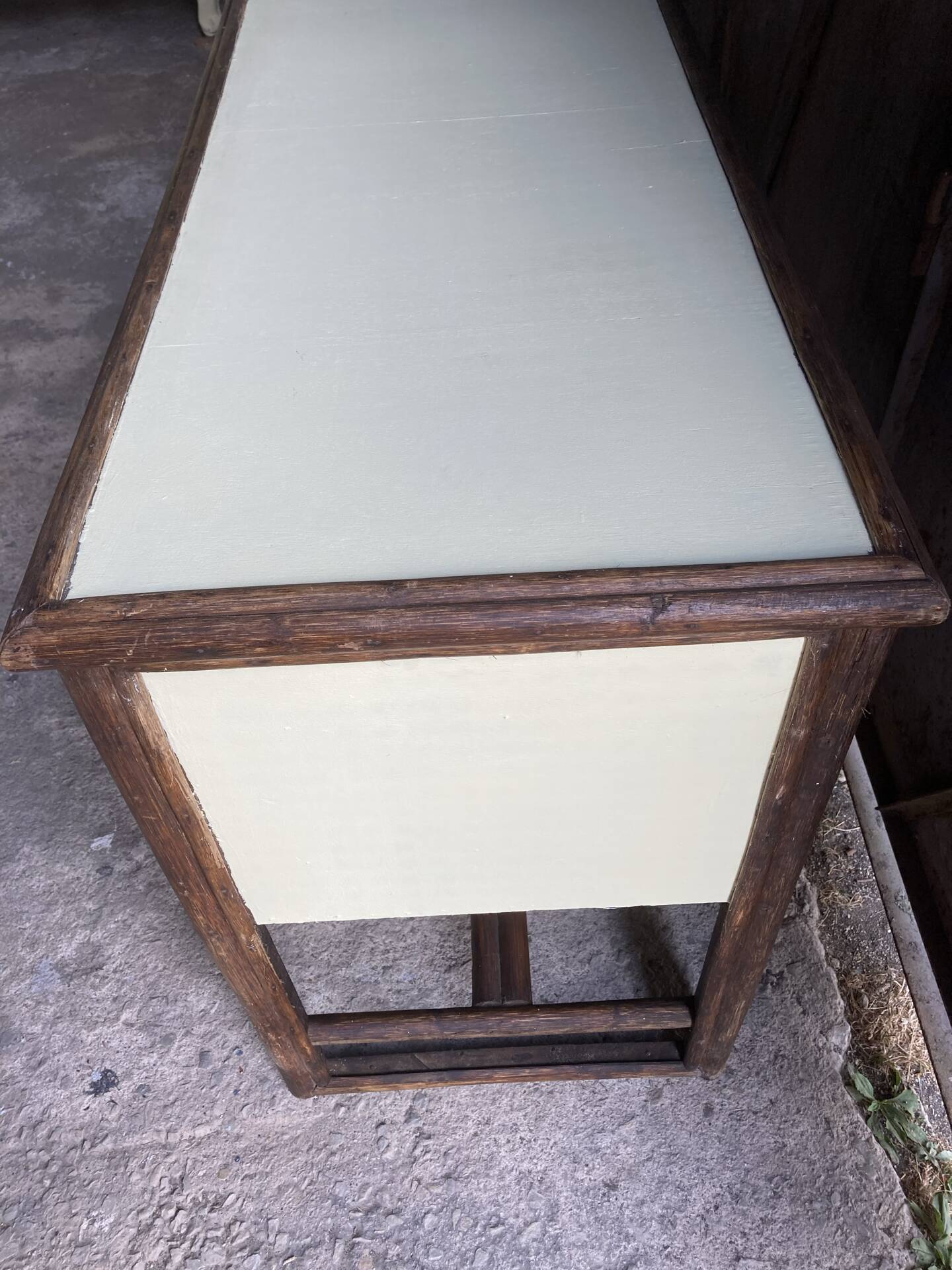 Parisian desk wicker wood bamboo