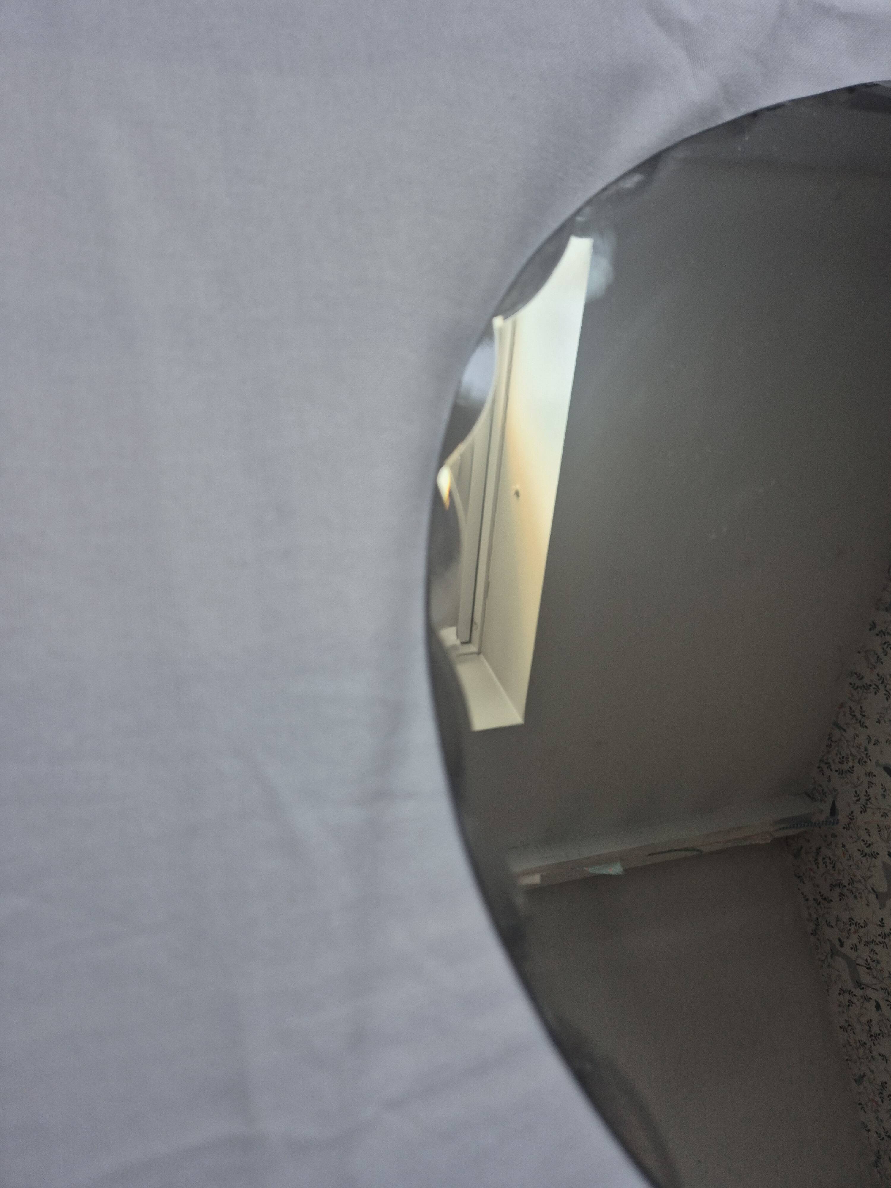 vintage oval mirror with bevelled edge
