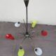 Chandelier vintage glass Tulip color 6 branches
