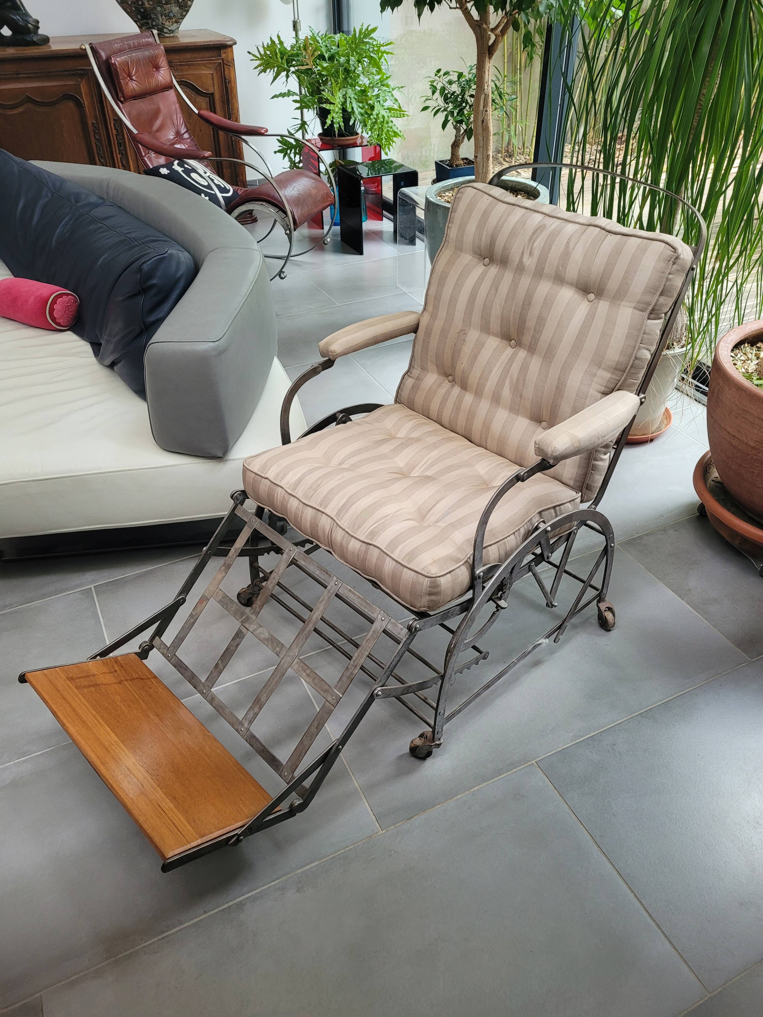 Wilson adjustable deck chair produced in 1871.