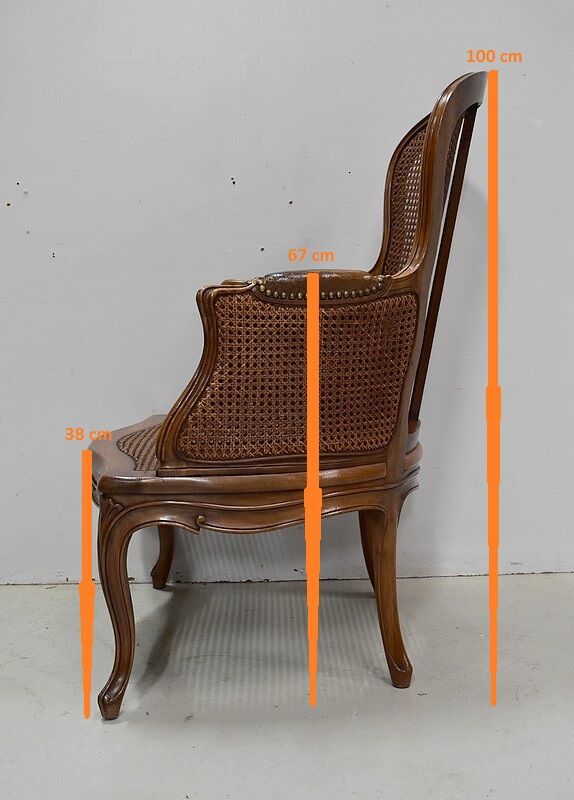 Louis XV style armchair, late 19th century