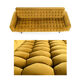 Mustard-colored design sofa from the "I love you etc."