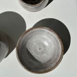 Meeting of three ceramic pieces: ice cup, small cup and small cup