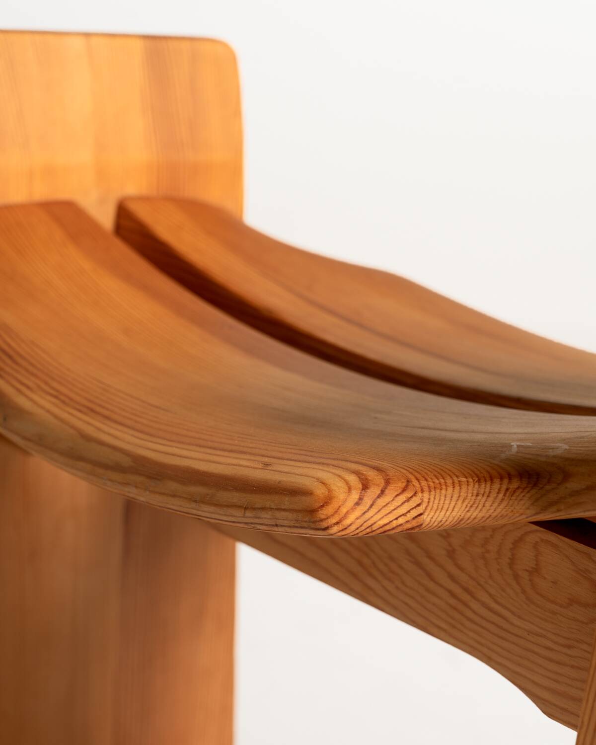 “Jonte” Pine Stool by Gilbert Marklund for Furusnickarn AB, Sweden, 1969