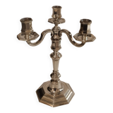 Candelabre 3 branches christofle en metal argente