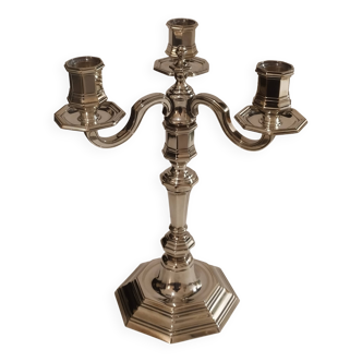 Candelabre 3 branches christofle en metal argente