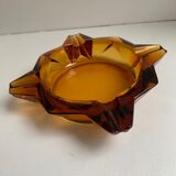 Orange smoked glass ashtray