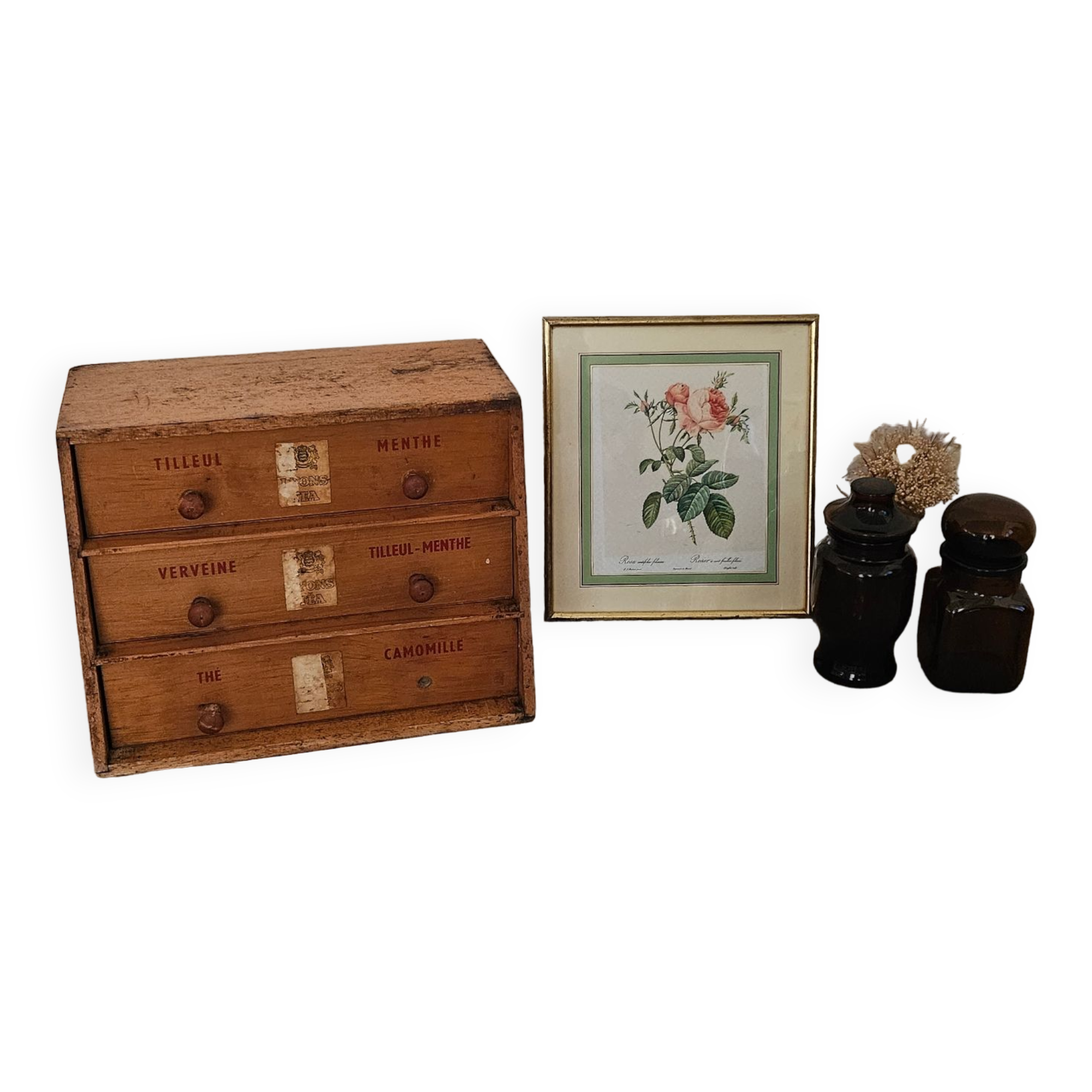 Tea sommelier or apothecary furniture