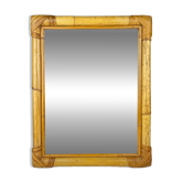 Mid-century bamboo wall mirror, Italy, 1960s