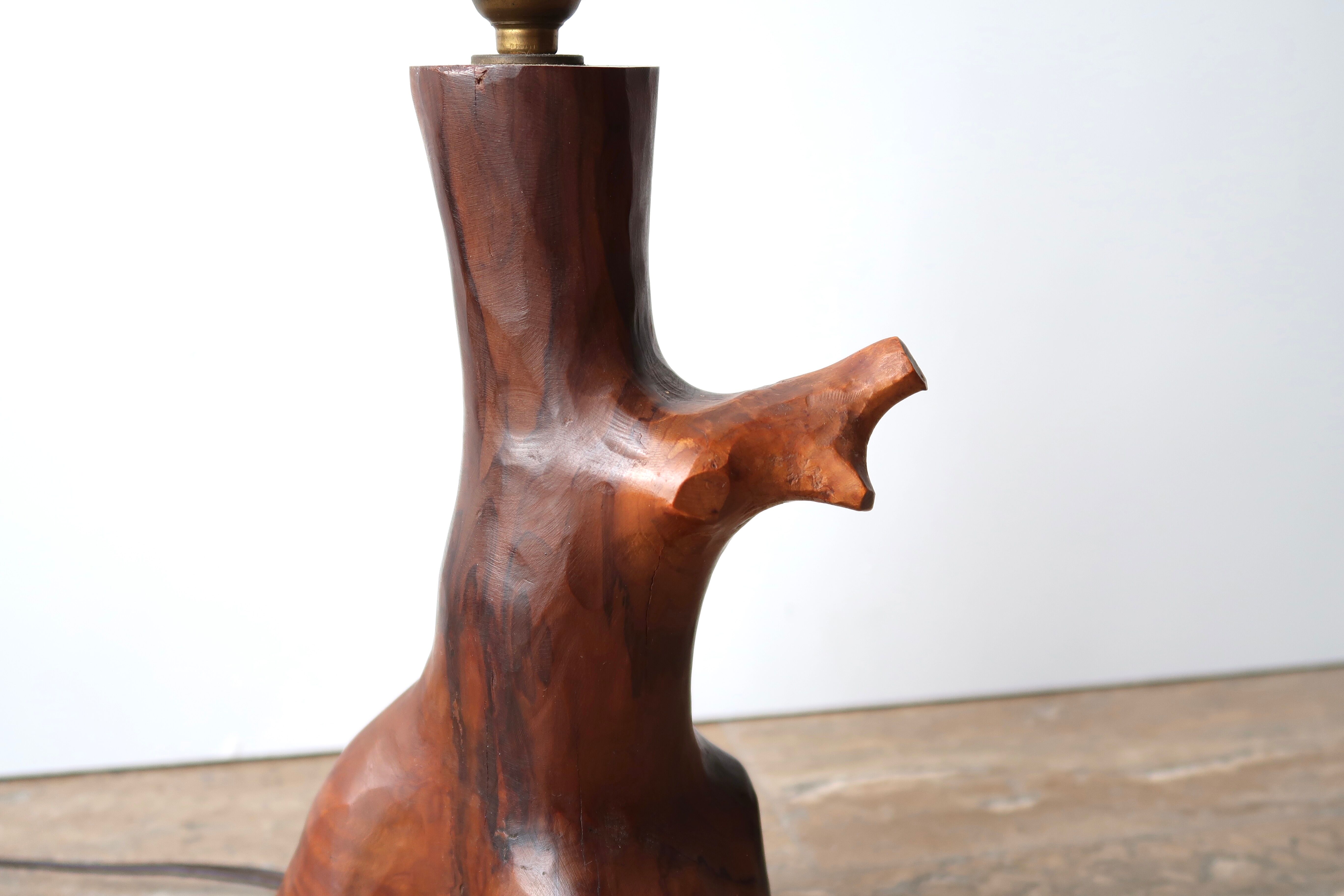 Olive wood monoxide lamp, 50s