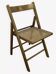 Chaise pliante en bois et cannage vintage