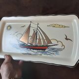 Plat rectangulaire Longwy Voiles d'or